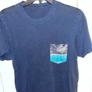 Mens RipCurl standard fit navy pocket tshirt